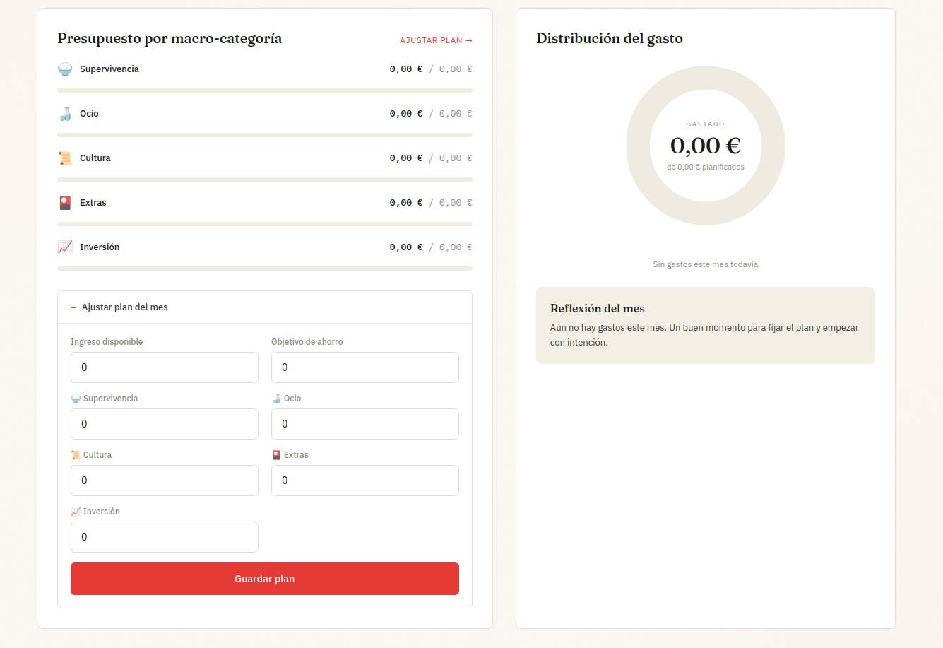 Sección del umbral en Kakebo Online: una tarjeta tanzaku de papel con el haiku del día en kanji, romaji y traducción, sobre un fondo nocturno con agua animada.